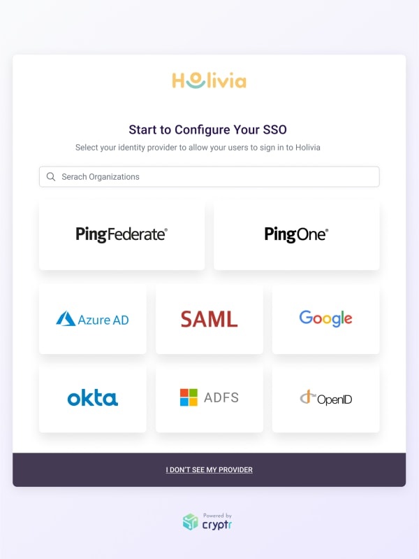 SSO Configuration - Holivia