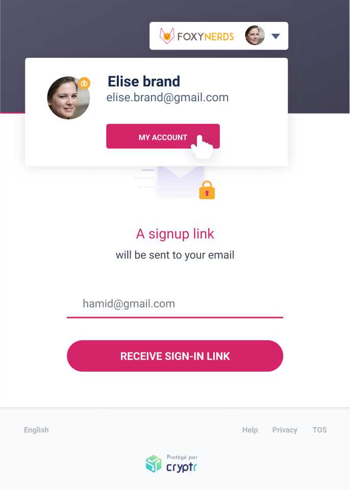 Hero authentication screen